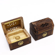 Charger l&#39;image dans la galerie, Mini Boîte à Fumée Cônes d&#39;Encens - Bois de Manguier Compact Premium