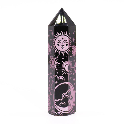 Pointe d'Obsidienne Noire - Rose Onirique