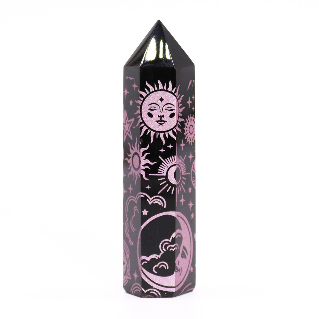 Pointe d'Obsidienne Noire - Rose Onirique