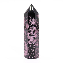 Charger l&#39;image dans la galerie, Pointe d&#39;Obsidienne Noire - Rose Onirique