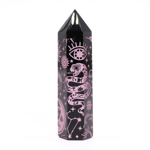 Pointe d'Obsidienne Noire - Rose Onirique