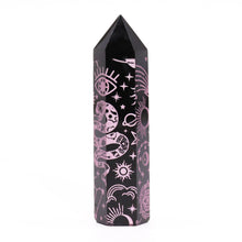 Charger l&#39;image dans la galerie, Pointe d&#39;Obsidienne Noire - Rose Onirique