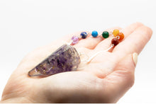 Charger l&#39;image dans la galerie, Pendule de chakra de puissance en orgonite - Améthyste