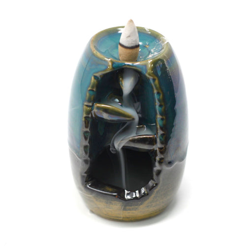 Brûleur d'encens à refoulement - Vase et Cascade Élégante