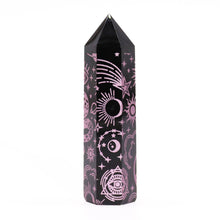 Charger l&#39;image dans la galerie, Pointe d&#39;Obsidienne Noire - Rose Onirique