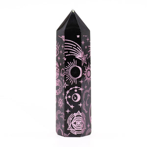 Pointe d'Obsidienne Noire - Rose Onirique
