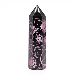 Pointe d'Obsidienne Noire - Rose Onirique