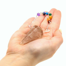 Charger l&#39;image dans la galerie, Pendule de chakra de puissance en orgonite - Quartz rose