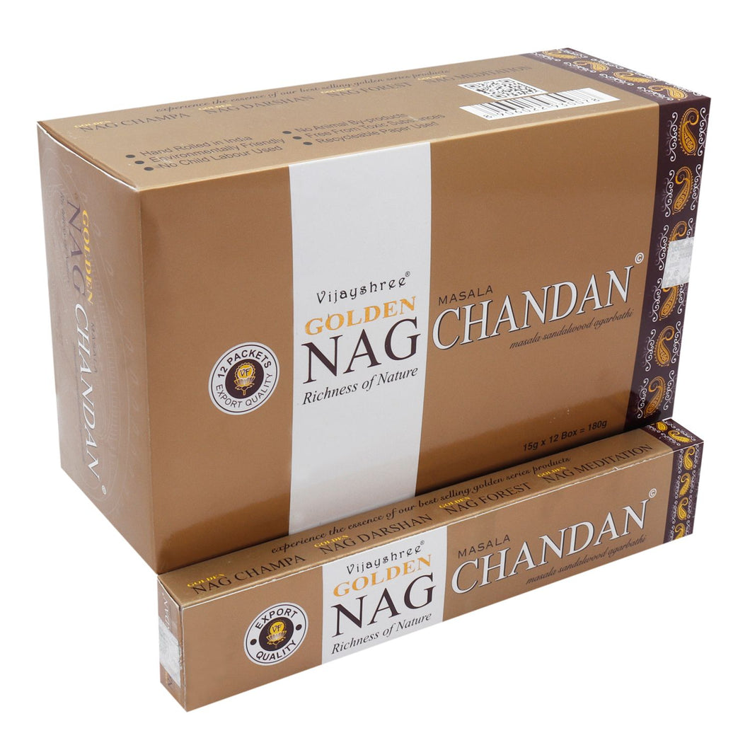 15g Golden Nag Chandan - Encens Bois de Santal Premium Vijayshree