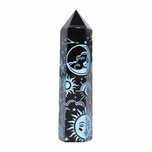 Pointe d'Obsidienne Noire - Bleu Ciel