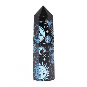 Pointe d'Obsidienne Noire - Bleu Ciel