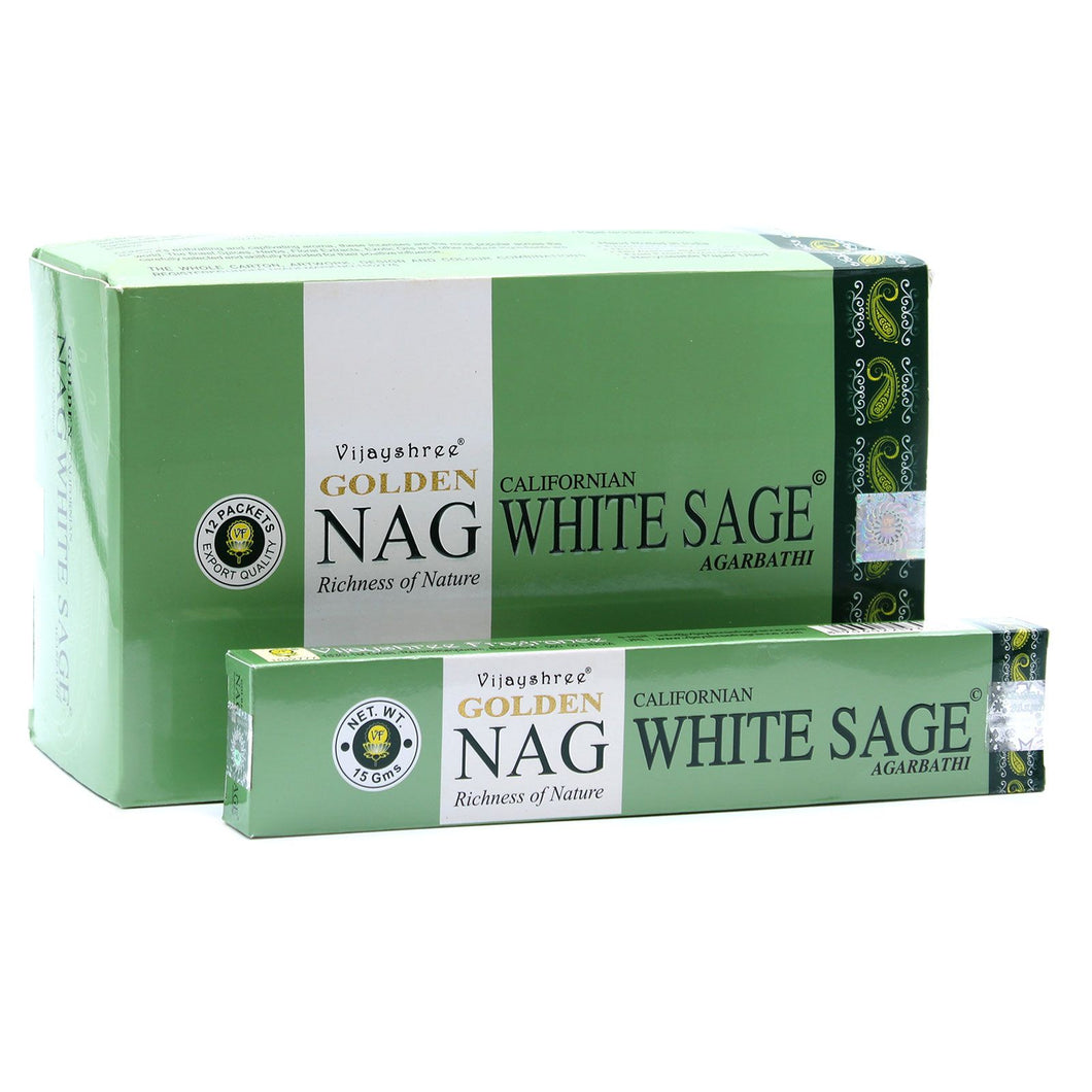 15g Golden Nag Sauge Blanche - Encens Purification Premium Vijayshree
