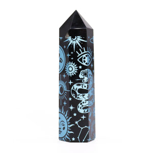 Pointe d'Obsidienne Noire - Bleu Ciel