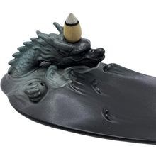 Charger l&#39;image dans la galerie, Brûleur d&#39;encens à refoulement - Dragon dans Bassin Détails Surprenants
