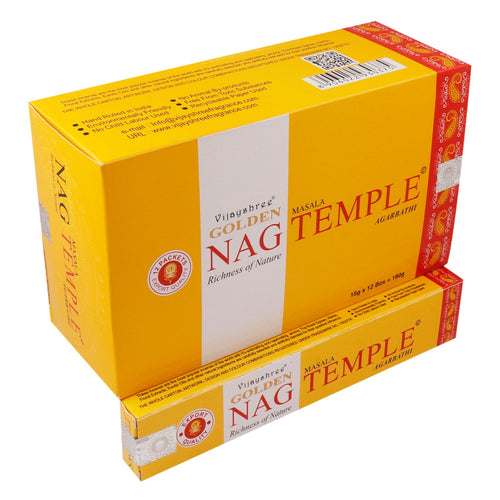 15g Golden Nag Temple - Encens Sacré Premium Vijayshree