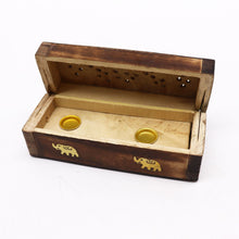 Charger l&#39;image dans la galerie, Boîte à Fumée pour Cônes d&#39;Encens 15cm - Bois de Manguier Premium