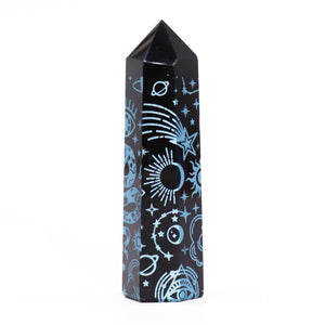 Pointe d'Obsidienne Noire - Bleu Ciel