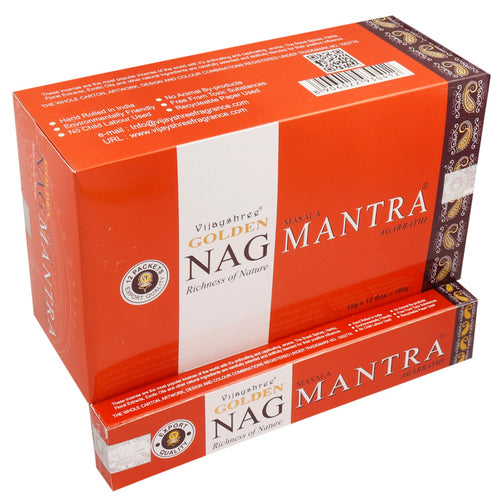 15g Golden Nag Mantra - Encens Vibration Sacrée Premium Vijayshree