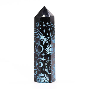 Pointe d'Obsidienne Noire - Bleu Ciel