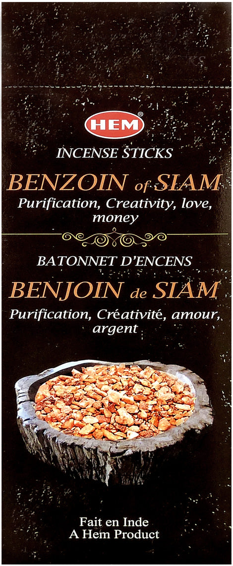 Encens Hem - Benjoin de Siam Hexa 20 bâtonnets – Maison des sens