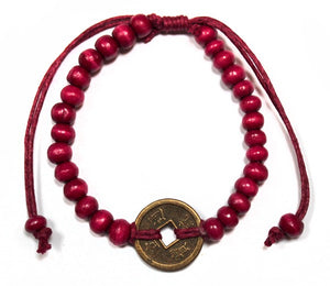 Bracelets Feng shui de Bali - Rouge - Maison des sens