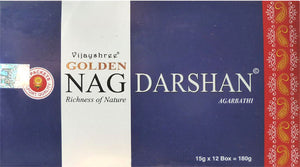 Golden Nag Darshan -12 Paquets - Maison des sens