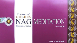 Golden Nag Méditation - 12 Paquets - Maison des sens