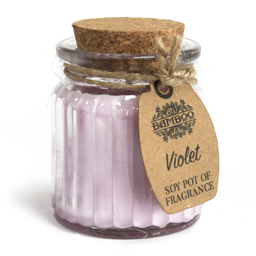 Bougies en pot à la cire de soja - Violette - Maison des sens